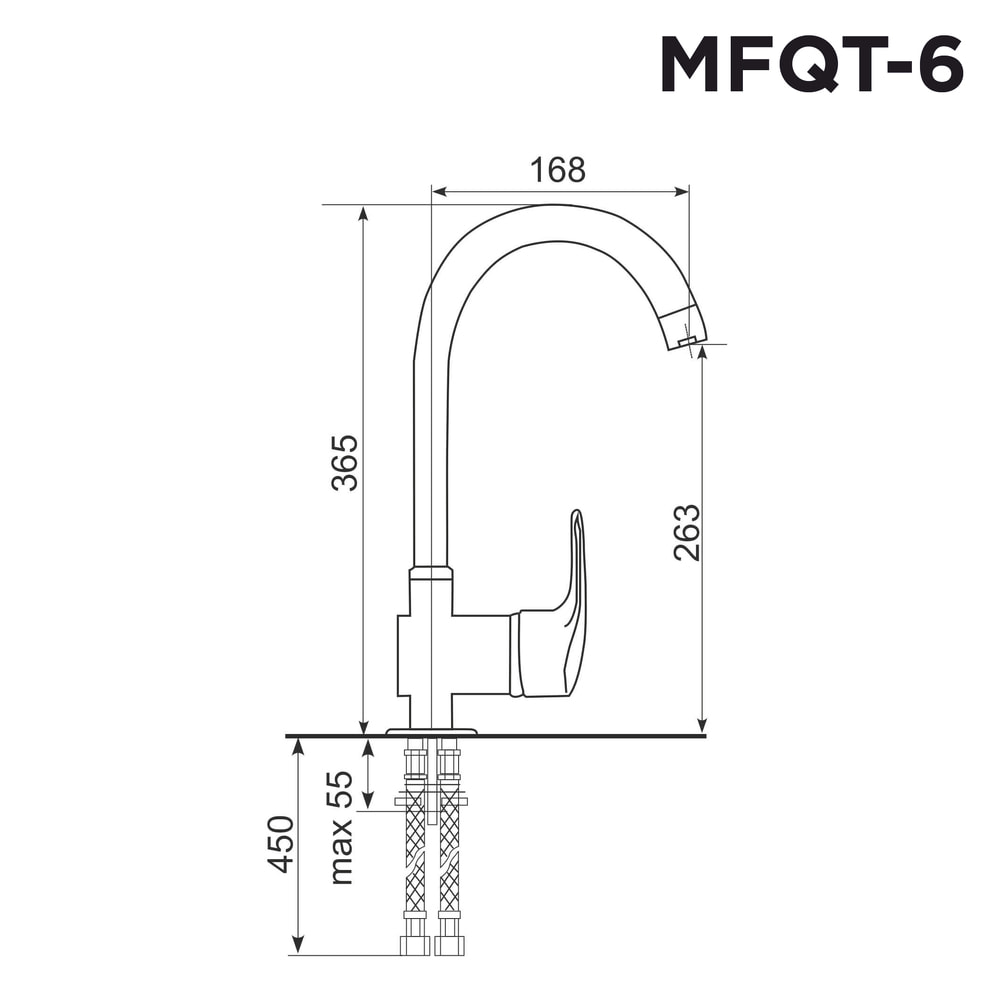 Кухонный смеситель MAUNFELD MFQT-6B черный