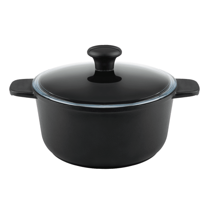 Кастрюля MAUNFELD OSVALD MF22SVLD03CR универсальная из литого алюминия со стеклянной крышкой, 3 л