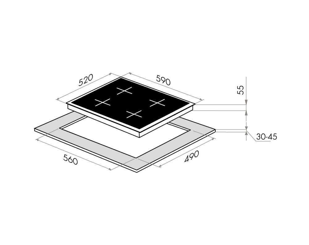 Индукционная варочная панель MAUNFELD EVSI594FL2SBK