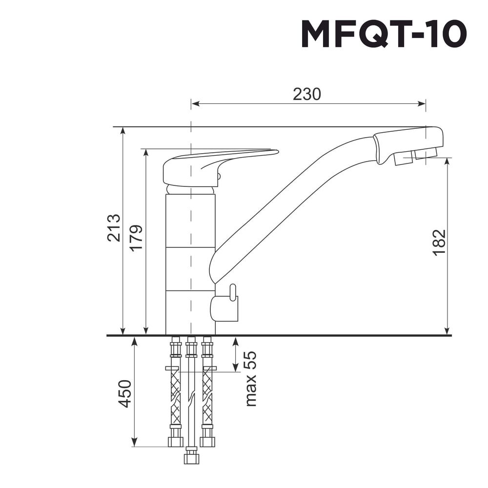 Кухонный смеситель MAUNFELD MFQT-10LBG светло-бежевый