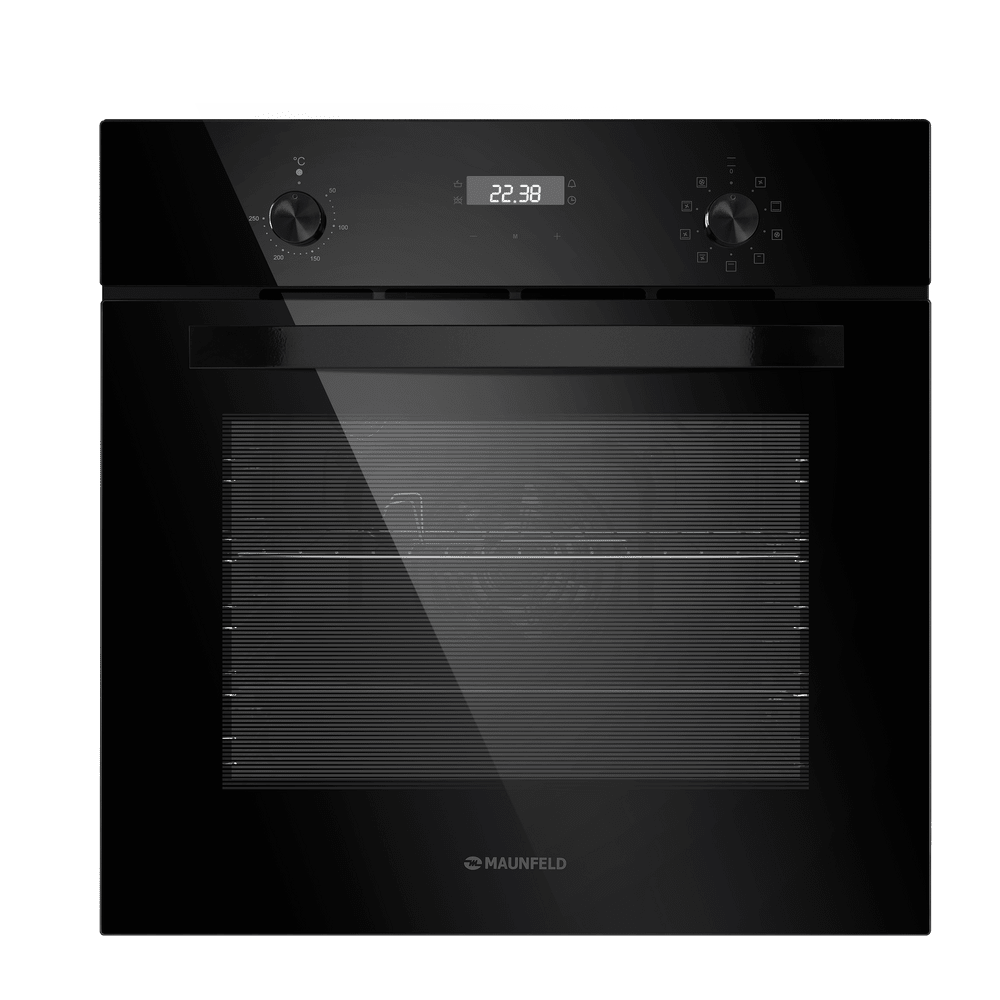Электрический  черный духовой шкаф 60 см с режимом конвекции