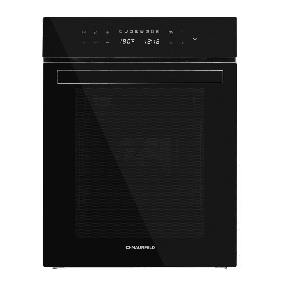 Электрический  черный духовой шкаф 45 см с режимом конвекции